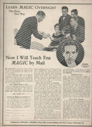 62719.  Thurston ' s Book of Magic 1920 Life Story Pocket Tricks Dream Book Zodiac 5