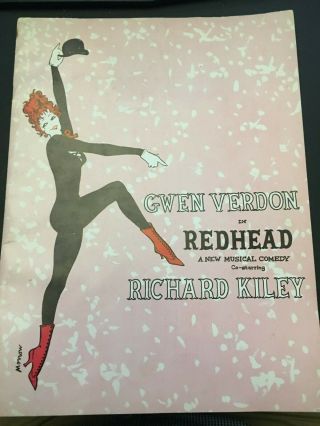 Gwen Verdon In Redhead Illustrated Souvenir Program Circa 1959 Bob Foss