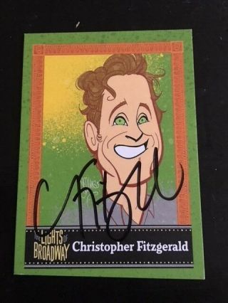 Lights Of Broadway Signed Christopher Fizgerald Spring 2016 - Waitress