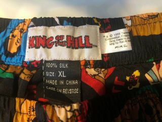 Rare Vintage 1999 KING OF THE HILL All Over Print SILK BOXERS 90s TV Cartoon 2