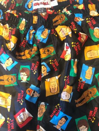 Rare Vintage 1999 KING OF THE HILL All Over Print SILK BOXERS 90s TV Cartoon 3
