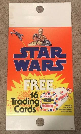 Vintage 1977 Star Wars Wonder Bread Trading Card Store Display