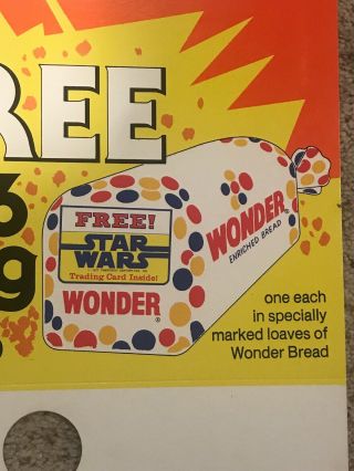Vintage 1977 Star Wars Wonder Bread Trading Card Store Display 4