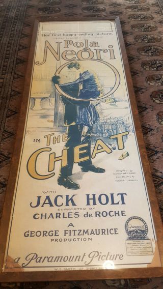 The Cheat (pola Negri,  1923) Unbelievably Rare Aussie Silent Cinema Poster