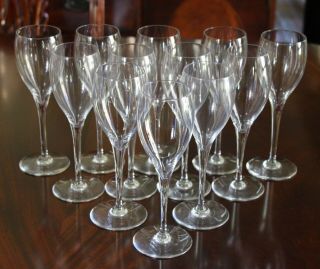 Set Of 12 Baccarat France Crystal St.  Remy Claret Wine Gasses 7.  75 "
