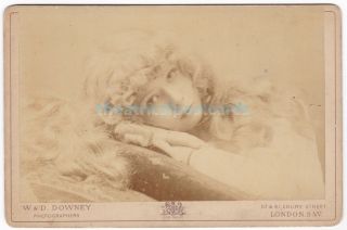 Stage Actress Mabel Love,  Very Early Photo Of Her.  W & D Downey Cabinet Photo