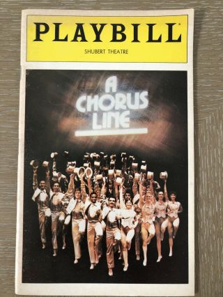 Bebe Neuwirth A Chorus Line Playbill February 1980 Schubert Theatre Broadway