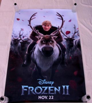 Frozen Ii 2 Kristoff Walt Disney Pixar Bus Shelter Movie Poster 4 