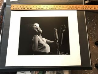 16” X 20” Photo: Jazz Musician Abbey Lincoln Signed By Photographer Lee Tanner