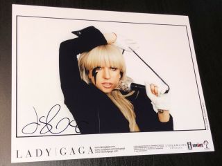 Lady Gaga Hand Signed Autographed Press Promo 8x10” The Fame Era Authentic