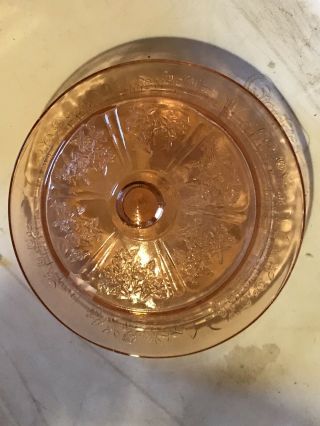Vintage Pink Depression Glass Round Butter/cheese Dish W/Original Lid 2