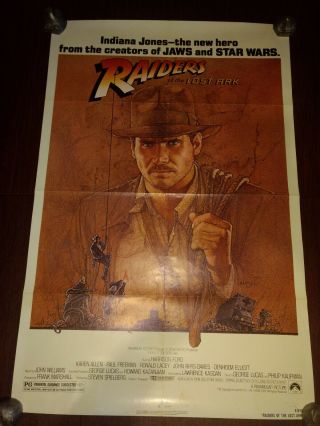 Raiders Of The Lost Ark 1981 1 Sheet Movie Poster 27 " X41 " Harrison Ford