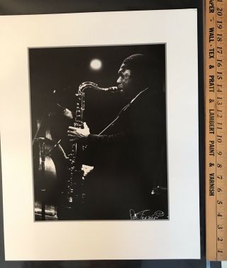 16” X 20” Photo: Jazz Musician John Coltrane Signed By Photographer Lee Tanner