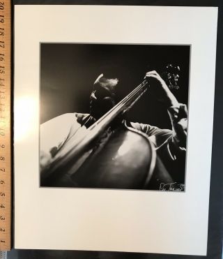 16” X 20” Photo: Jazz Musician Charles Mingus Signed By Photographer Lee Tanner
