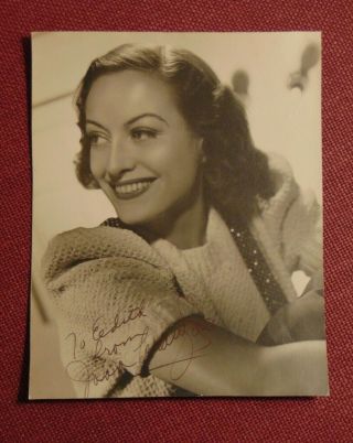 Vintage Joan Crawford 1938 Signed Autographed Portrait Photo