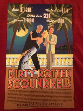 Dirty Rotten Scoundrels Broadway Window Card Signed Poster Joanna Gleason