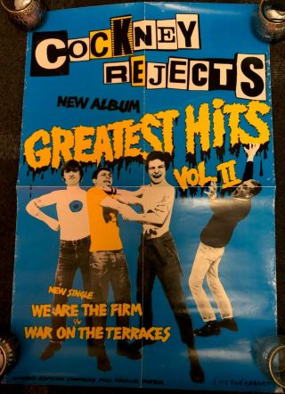 The Cockney Rejects Greatest Hits Vol 2 Rare Instore Promo Poster Punk