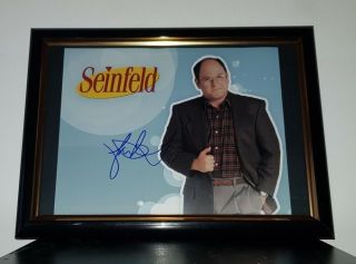 Hand Signed By Jason Alexander With Framed 8x10 George Autograph Seinfeld