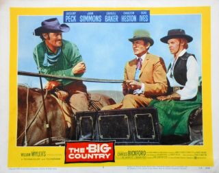 THE BIG COUNTRY Set of 8 Lobby Cards Gregory Peck Charlton Heston Jean Simmons 2