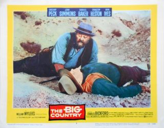 THE BIG COUNTRY Set of 8 Lobby Cards Gregory Peck Charlton Heston Jean Simmons 3