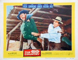THE BIG COUNTRY Set of 8 Lobby Cards Gregory Peck Charlton Heston Jean Simmons 4