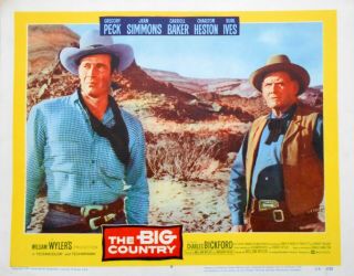 THE BIG COUNTRY Set of 8 Lobby Cards Gregory Peck Charlton Heston Jean Simmons 6