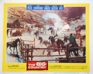 THE BIG COUNTRY Set of 8 Lobby Cards Gregory Peck Charlton Heston Jean Simmons 7