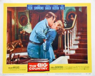 THE BIG COUNTRY Set of 8 Lobby Cards Gregory Peck Charlton Heston Jean Simmons 8
