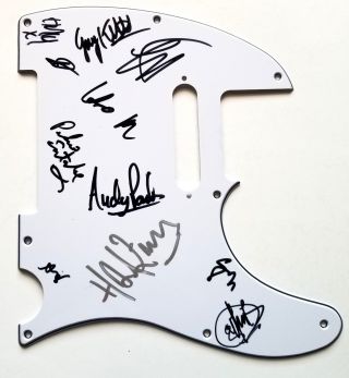 Hans Zimmer Real Hand Signed Guitar Pickguard Autographed By Hans And Band