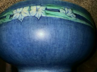 Newcomb Pottery Bowl,  Blue,  White,  Green