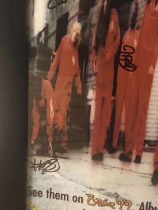 Slipknot signed poster 12x36 size from there debut 5