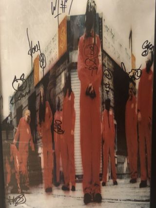 Slipknot signed poster 12x36 size from there debut 7