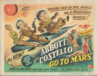 Abbott And Costello Go To Mars (1953) 11x14 Title Card 1