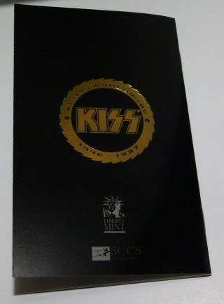 KISS Band Reunion Tour Liberty GOLD SELECT SILVER Coin Box Proof SET 1997 10