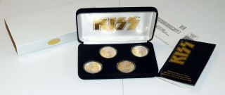 Kiss Band Reunion Tour Liberty Gold Select Silver Coin Box Proof Set 1997
