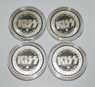 KISS Band Reunion Tour Liberty GOLD SELECT SILVER Coin Box Proof SET 1997 5