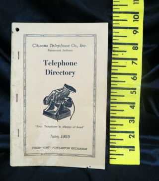 Rare 1955 Telephone Book / Directory James Deans Hometown /the Year Of His Death