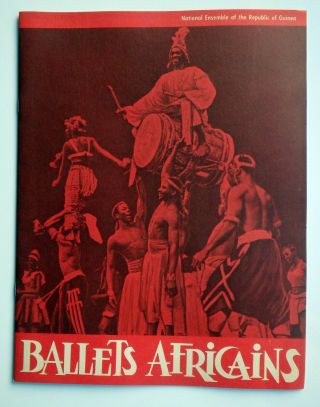 Vtg 1966 Ballets Africains Playbill Theater Program Ensemble Republic Of Guinea