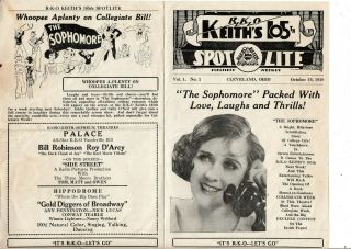 1929 Rare Old Program/rko Keiths 105 Theater/cleveland Oh Cock Eyed World Radio
