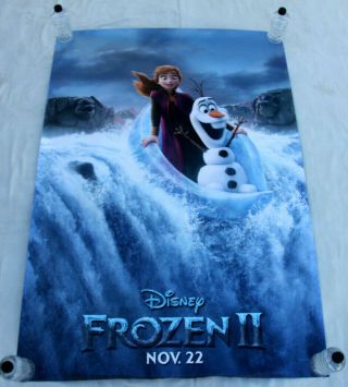 Frozen Ii 2 Anna Olaf Walt Disney Pixar Bus Shelter Movie Poster 4 
