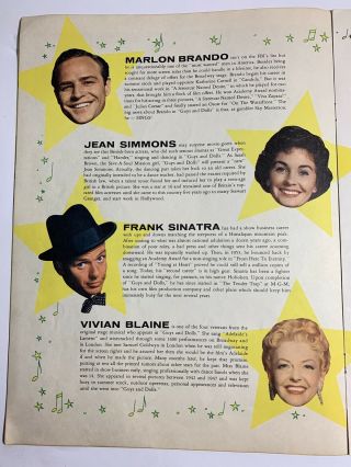 1955 Guys And Dolls Promotional Souvenir Book - Brando,  Simmons,  Sinatra,  Blaine 2
