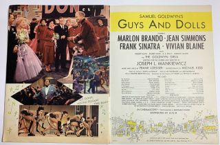 1955 Guys And Dolls Promotional Souvenir Book - Brando,  Simmons,  Sinatra,  Blaine 5