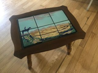 Taylor Tilery Arts And Crafts Tile Top Table Southwest Horse Desert