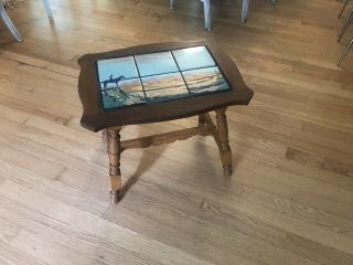 Taylor Tilery Arts And Crafts Tile Top Table Southwest Horse Desert 2