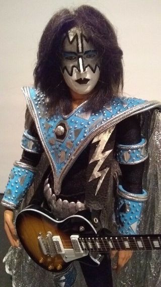 12 inch KISS Custom Ace Frehley UNMASKED costume figure CD 1/6 doll 12