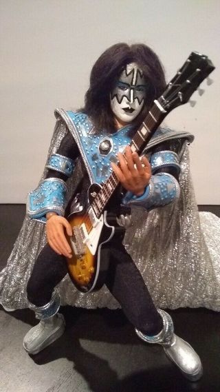 12 inch KISS Custom Ace Frehley UNMASKED costume figure CD 1/6 doll 8