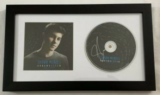 Shawn Mendes Hand Signed Handwritten Cd Autographed Rare Authentic Framed