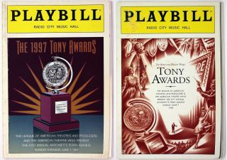 1997 & 1998 Tony Awards Playbills -