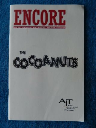 The Cocoanuts - American Jewish Theatre Playbill W/ticket - May 29th,  1996