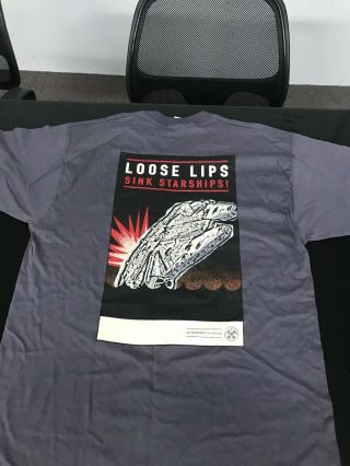 Star Wars Cast And Crew Tee L Ilm Lucas Loose Lips Sink Starships Grey